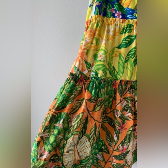 FARM Rio Tropical Print Mini Dress - Green, Yellow, Orange - Picture 8 of 16